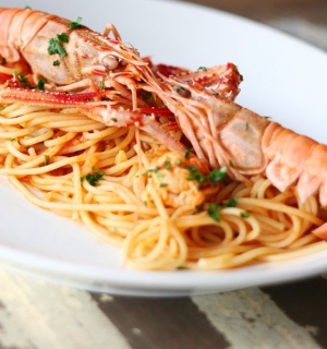 Receita de sparghetti com lagosta