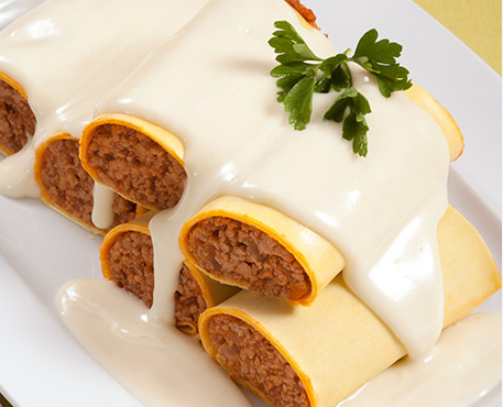 Receita do Dia: Canelones de Carne.