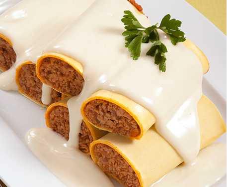 Receita do Dia: Canelones de Carne.