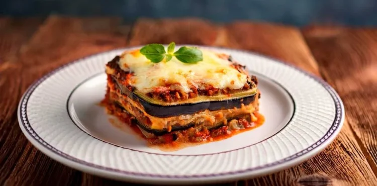 Lasanha de Beringela com carne moída