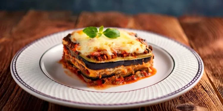 Lasanha de Beringela com carne moída