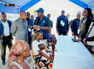 Presidente da República interage com vítimas, visita zonas afectadas .