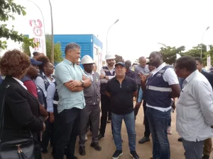 Ministro da Energia e Água constata avanços nas obras do sistema de abastecimento de água no Bita.